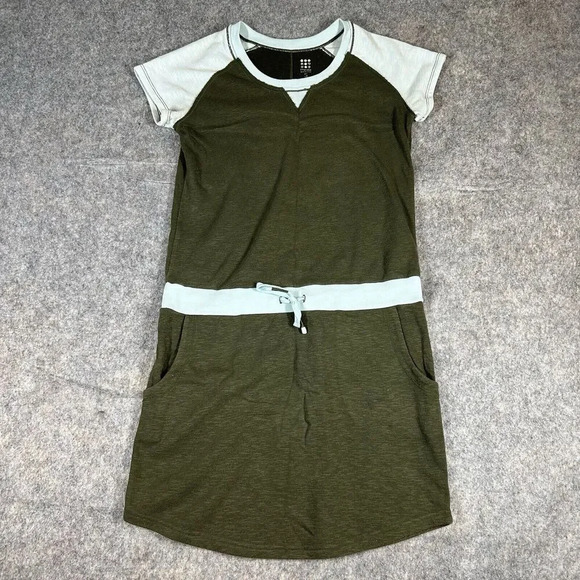 Title Nine Dress Womens Small Sweatshirt Pockets Green Casual Athleisure Outdoor - Picture 1 of 9